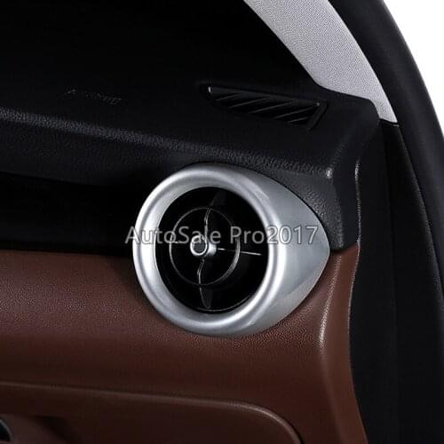 High-quality for Alfa Romeo Giulia Stelvio 2017 2018 abs Matte Interior Side Air Vent Outlet Cover Trim 2pcs Car-Styling Accesso