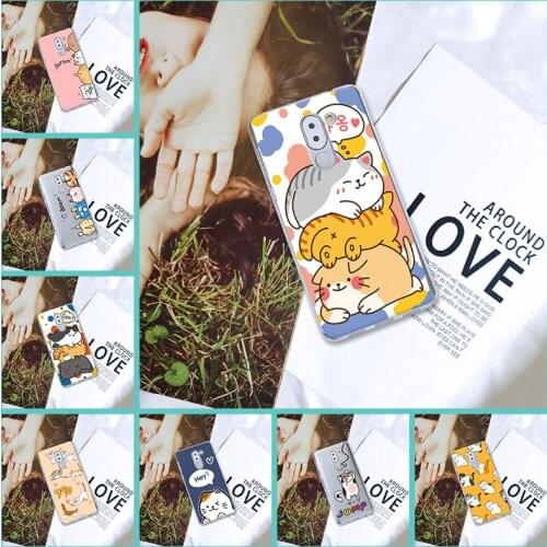 Back Cover For Huawei Honor 6A 4C 5C 6C Pro Silicone Funny Cat Cute Animal Kawaii Phone Case For Huawei Honor 6 5A 4X 5X 6X