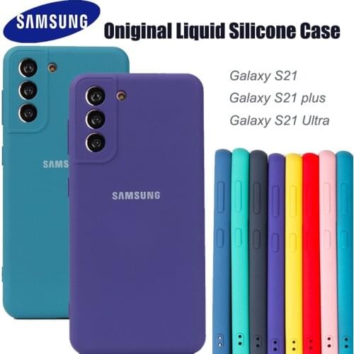 Liquid Silicone Phone Case For Samsung Galaxy S21 Plus Ultra TPU No Fingerprint Cover Soft-Touch Finish Back Protective
