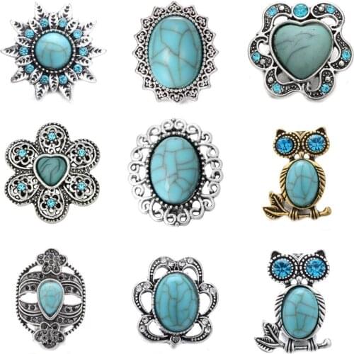 10pcs/lot High Quality 18mm Snap Button Jewelry Colorful Flower Snap Buttons Fit Snap Bracelet for Women Snaps Jewelry