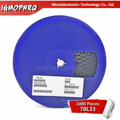 1000PCS L78L33ABUTR 3.3V .1A SOT-89 L78L33ABU 78L3 L78L33A 78L33 L78L33 78L33A igmopnrq