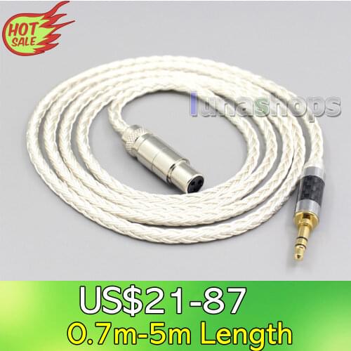 LN007207 16 Core OCC Silver Plated Headphone Earphone Cable For AKG Q701 K702 K271 K272 K240 K181 K267 K712
