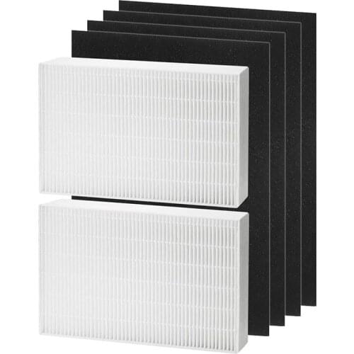 2 HEPA Filters and 4 Activated Carbon Pre Filters for Honeywell HPA200 Series HRF-R2 HPA200 HPA201 HA202 HPA204 HPA250