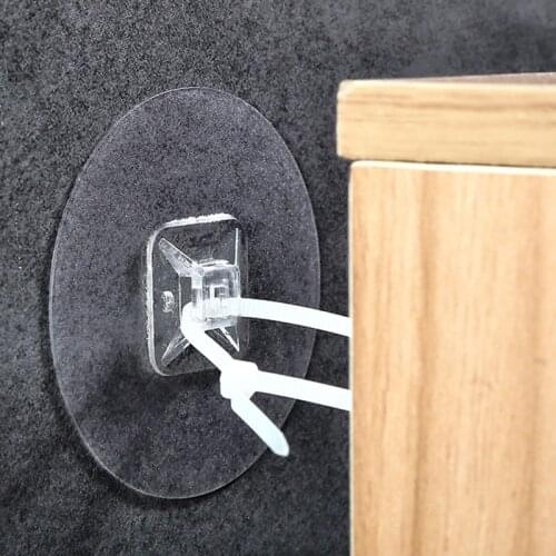 2Pcs Wall Tie Line Punch-free Self-adhesive Child Safety Cabinet Anti-falling Line Tie Fixer Anti-dropping Fixture Wall Tie Line