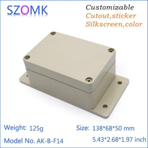 4 pcs, 138*68*50mm waterproof IP65 plastic enclosure for pcb wall mounting plastic case szomk plastic box for electronic project