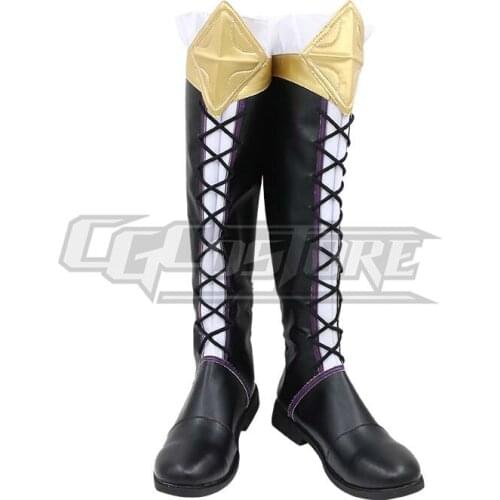 Anime Cosplay Shoes Boots Princess Connect! Re:Dive Akari Costume Hand-made Leather Christmas Halloween Free ship ACS-1151