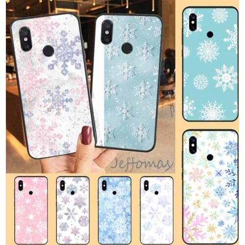 Merry Christmas snowflake Ice flower Phone Case For Xiaomi Redmi note 7 8 9 t max3 s 10 pro lite