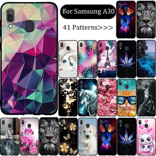 Phone Case For Samsung Galaxy A20 A30 Case Silicone Soft TPU Ultra Thin Cute Cartoon Animal Cat Back Cover For Samsung A30 Case