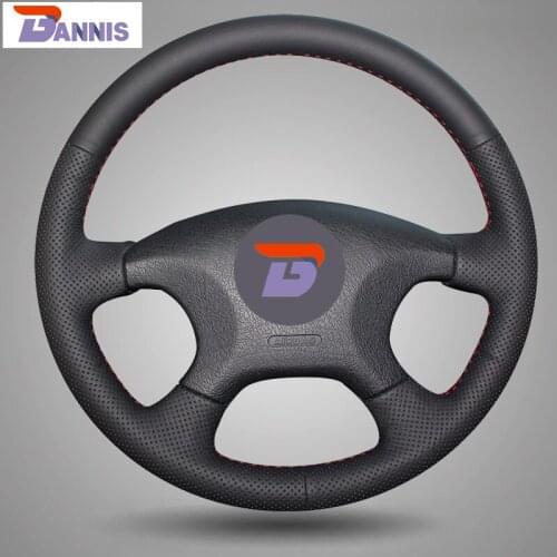 BANNIS Black Artificial Leather DIY Hand-stitched Steering Wheel Cover for Citroen Elysee c-elysee Citroen Xsara Picasso