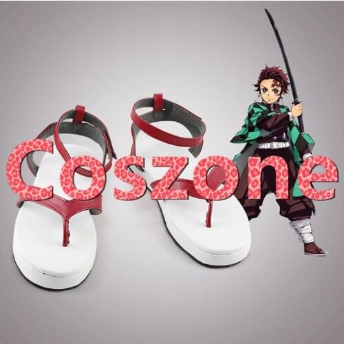 Demon Slayer Cosplay Kimetsu no Yaiba Agatsuma Zenitsu Kamado Nezuko Hashibira Inosuke Cosplay Shoes Boots Costume Accessory