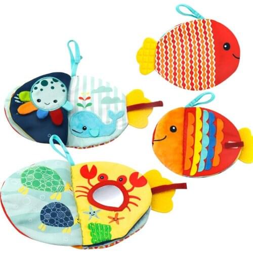 Baby Early Education Soothing Toy Washable Enlightenment Cloth Book Creative Small Fish Cloth Book Cartoon Sea Animals Doll