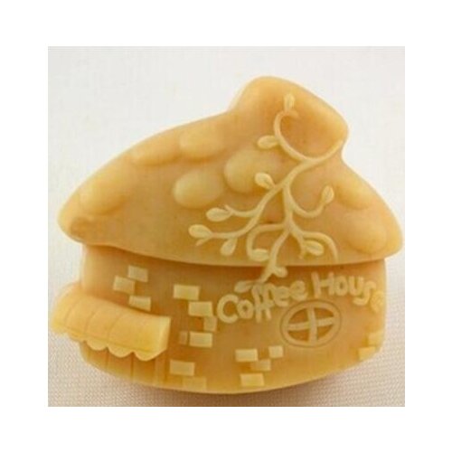 Coffee house shape Silicone soap mould fondant cake chocolate mold handmade clay resin craft mold