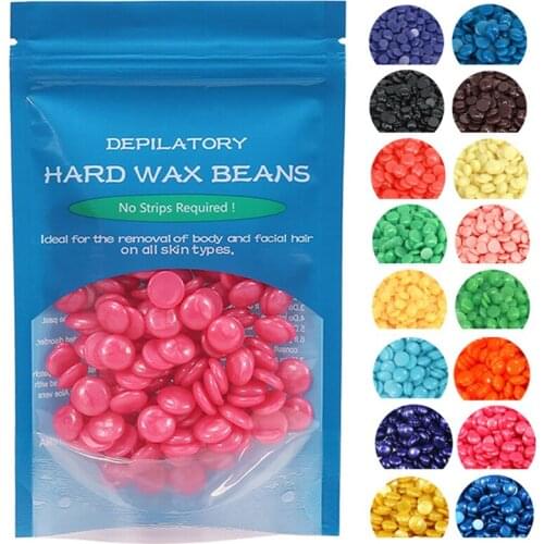 50g Wax beans No Strip Depilatory Hot Film Hard Wax Pellet Waxing Bikini Face Hair Removal Bean For Women Men