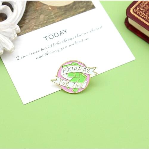 Creative Geometric Circle Gold Enamel Pins Badge Woman Pajama Set Alloy Brooch Fun Clothes Bag Accessories Woman Jewelry Gift