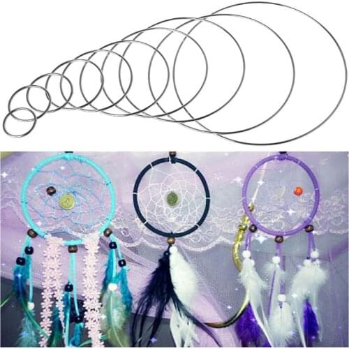 Round Welded Metal Dream Catcher Dreamcatcher Ring Craft Hoop DIY Accessories 10 Sizes
