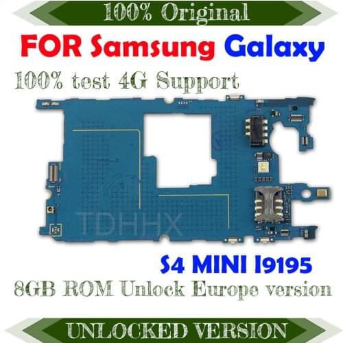 100% Original unlocked For Samsung Galaxy S4 mini i9195 Motherboard,Europe version for Galaxy S4 mini i9195 Logic Boards