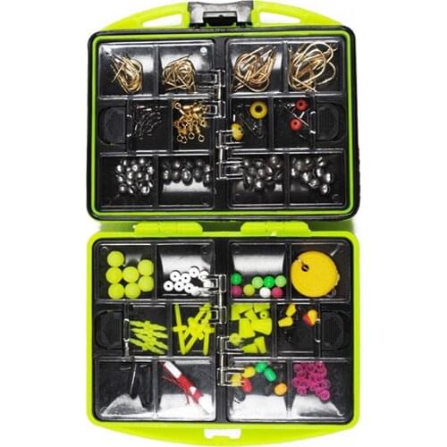 1 Set Fishing Tackle Kits Hook Spoon Swivels Waterproof Portable Box Accessories For Angler YS-BUY