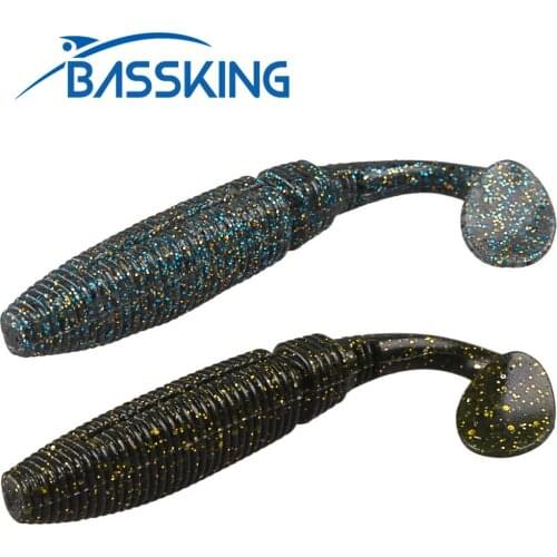 BASSKING 4Pcs 100mm 13g Soft Fishing Lure Grub Soft Bait Isca Artificial Para Pesca Silicone Slience Bait Leurre Peche WobblerS