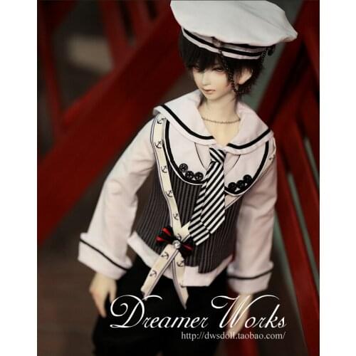 BJD doll clothes SD suit handsome boy sailor suit 1/4, 1/3,1/6 ordinary uncle jointed doll accessories