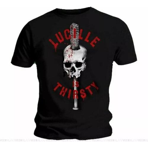 The Walking Dead Lucille Is Thirsty Official Mens T-Shirt Cotton Bodybuilding Tops Tee Shirt
