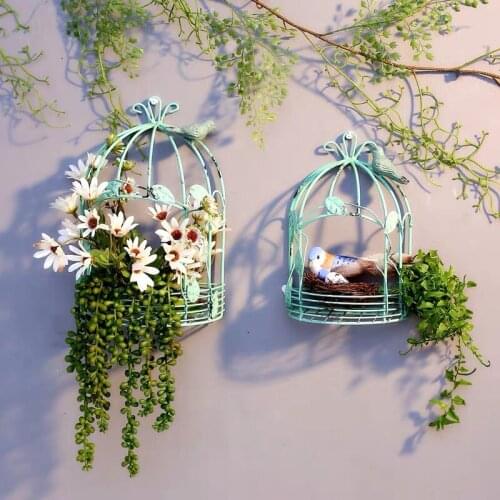 Birdcage iron decoration forest style outdoor decoration Park micro landscape villa corridor courtyard garden layout
