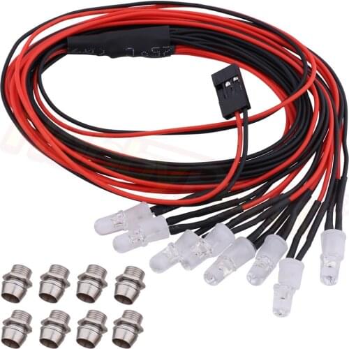 RC Car 8 LED Light Kit Headlights Taillight for Traxxas Slash Rustler Arrma Axial SCX10 HPI Truck Tamiya Crawler Body Parts