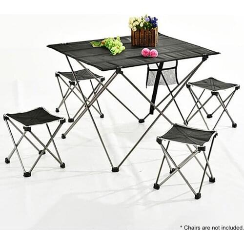 Outdoor Folding Table Ultra-light Aluminum Alloy Desk Portable Camping Picnic Table Barbecue Square Table