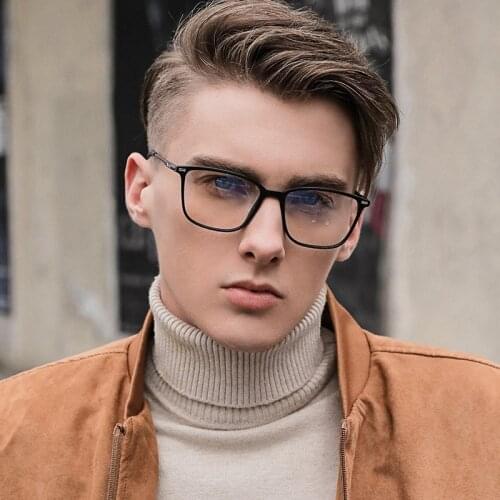 TR glasses frame male metal frame glasses female ultra light retro fashion glasses frame anti-blue glasses prescription glasses