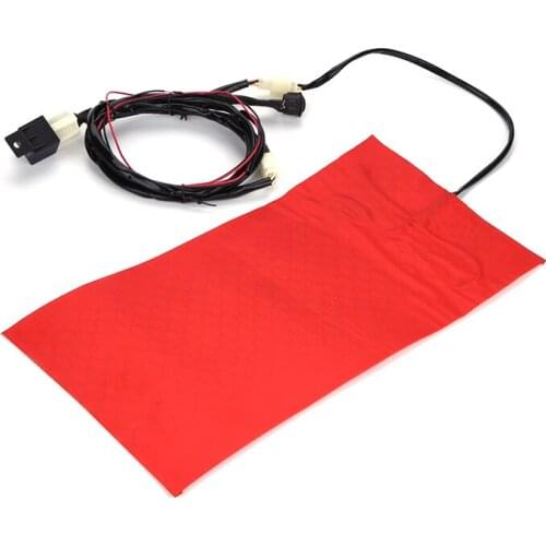 Universal 25W 12V Waterproof Motorcycle ATV Seat Heated Cushion Carbon Fiber Pad Electric Heating Pad Mat For Winter Warmer