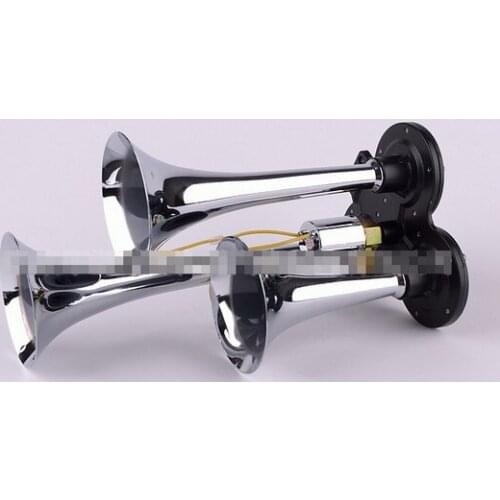 Universal 12V-24V Three-plated Air Horn110 BD 4 Impedance Good Penetration Motorcycles Cars Trucks Buses Trump Nice Sound