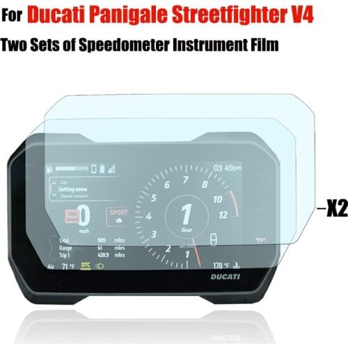 For Ducati Panigale Streetfighter V4 2018 2019 2020 Motorcycle speedometer Scratch TPU Protection Film Dashboard Screen