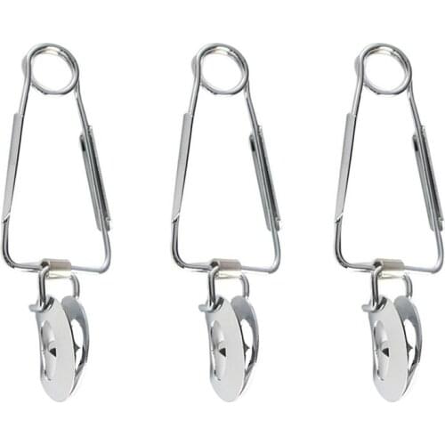 3Pcs Stainless Steel Snail Tong Escargot Tong Food Serving Clip Clamp Tableware One Hand Spring Food Clip Snail Meal Folder
