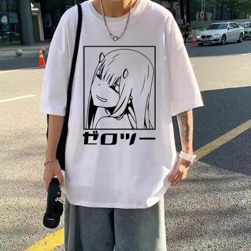 Darling in the Franxx Anime Harajuku Zero TWO Short Sleeve T Shirt Cool Cartoon Streetwear Tops