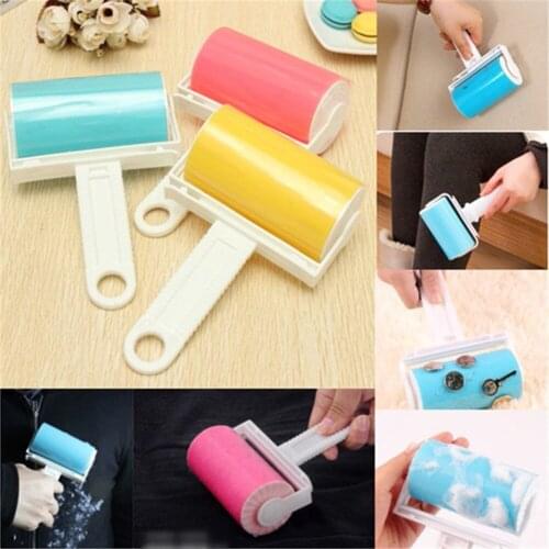 1pc Hot Remover Washable Brush Fluff Cleaner Sticky Picker Lint Roller Carpet Dust Pet Hair Clothes Reusable Home Essential Tool