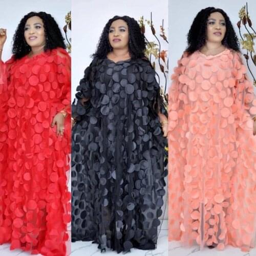 2021 Plus Size African Womens Dashiki Loose Embroidery Party Long Dress Robe African Dress For Women New African Ladies Clothes