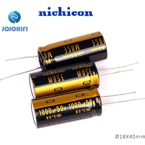 3pcs 1000UF 50V 18x40mm 85 ℃ Pitch 7.5mmmm 50V / 1000UF MUSE KZ Audio Fever Electrolytic Capacitor for AMP Board