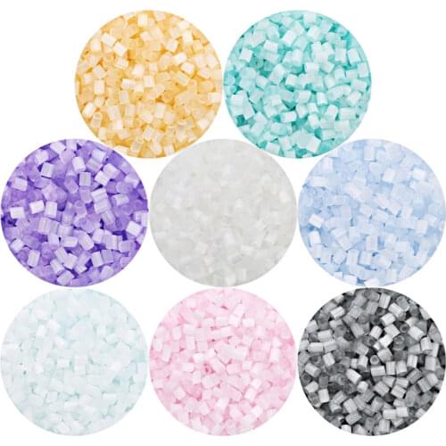 3600pcs/lot 8 Colors Column Shape Glass Beads Necklace Seed Beads Cheap 1.8mm Glass Beads for Men Women DIY Jewelry Findings