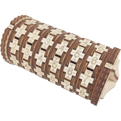 3D Wooden Puzzle Leonardo Da Vinci Code Toys Cryptex Locks Wedding Christmas Letter Password Escape Chamber Props