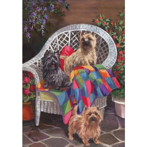5D Diy Sale Animal Cairn Terrier Dog Pet Photo Custom Diamond Painting Cross Stitch Kits Wall Sticker EmbroideryZP-1727