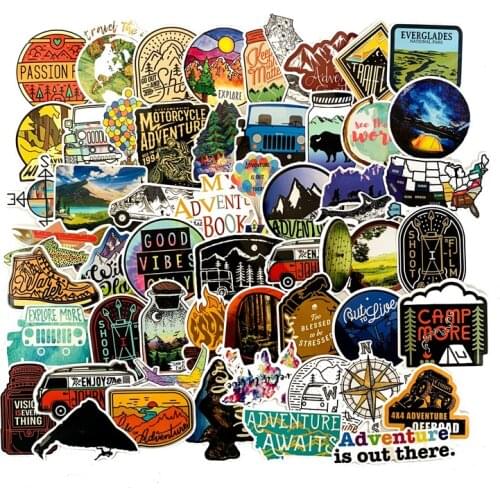 66 Pcs Outdoor Sports Cartoon Graffiti Bicycle Motorcycle Wall Skateboard Computer Guitar Pvc Sticker