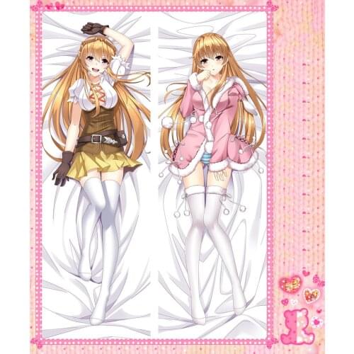 Anime Cartoon Bolster Hugging Peach Skin 2 Way Pillow Case Pillow Cover Pillowcase Gift 78099