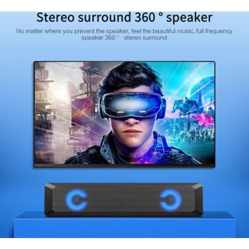 Bluetooth Speaker Wired Speaker Soundbar USB 3D Stereo Subwoofer Indoor Sound Bar Bluetooth Version V5.0 Computer Loud Speakers