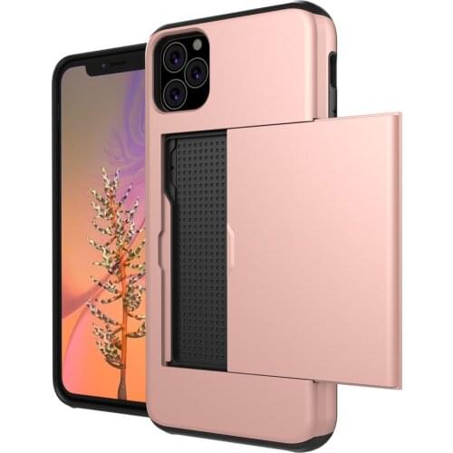 Slide Armor Wallet Card Slot Cover For iPhone SE 2020 Phone Case For iPhone 11 Pro XS MAX SE2 11Pro 7 8 Plus XR Funda iPhone 11