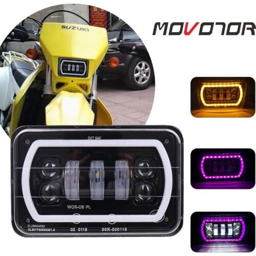 4x6" LED Light Sealed Beam Headlamp DRL Turn Singal Halo 4x6 Inch LED Motorcycle Headlight for Suzuki DRZ Motorbike 1PCS