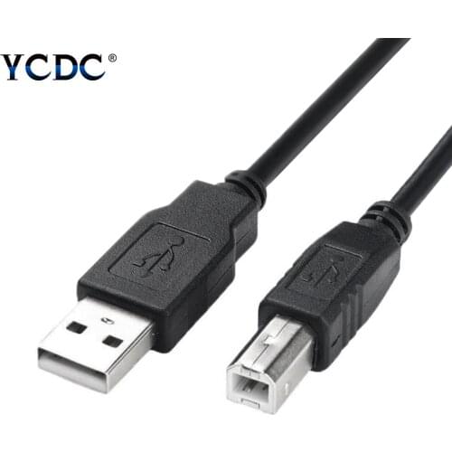USB 2.0 Printer Cable High Speed AM Printer DAC USB Printer to BM Data Scanner Cord 1.8m/5.91ft Black Label