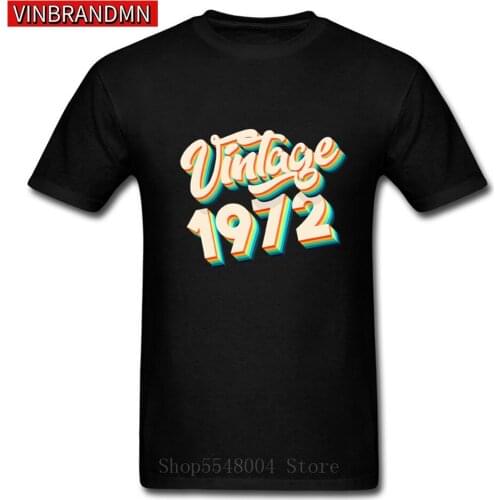 Classic Retro 70s Clothing Vintage 1972 All Original Parts T Shirts Fathers Day Idea Gift Tee for Papa Dad Bro Birthday Apparel