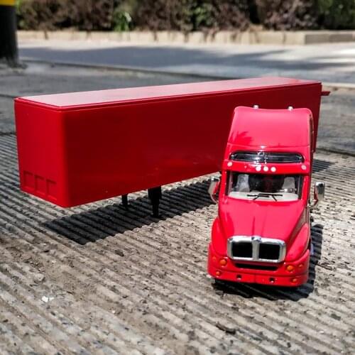 Alloy Container Truck Rally Car Diecast 1/64 Scale Truck Toy Set Suitable Collection Static Display Childrens Toys Gift Boys
