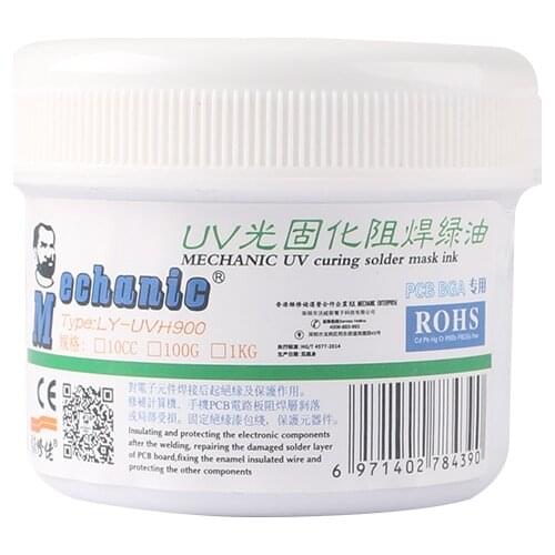 MECHANIC 100g PCB UV photosensitive inks green oil FLUX curable solder resist ink BGA mask Circuit board Insulation protection