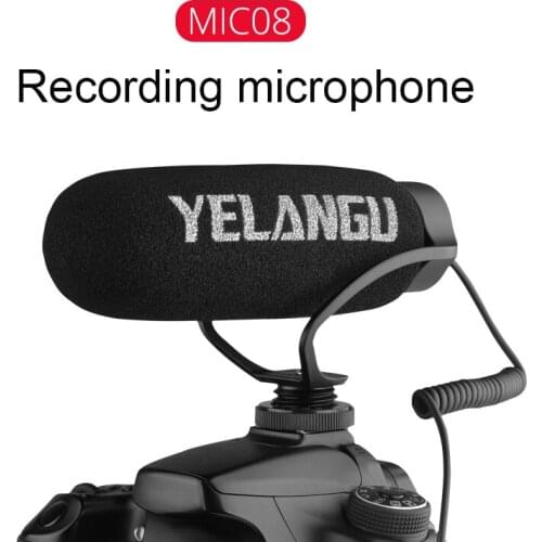Recording Microphones With Foam Windshield Hot / Cold Shoe For SLR Camera Micro Movie news interview recording equipment