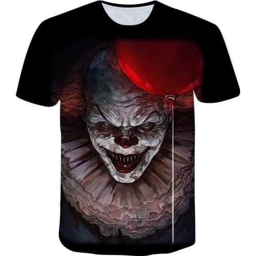 Youth Oversized T-shirts 3D Printing Mens Tops Clothes Street Fashion Skull Print Casual Shirts